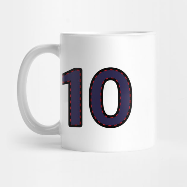 USA Football Supporters Heritage Home Crest Number 10 by Culture-Factory